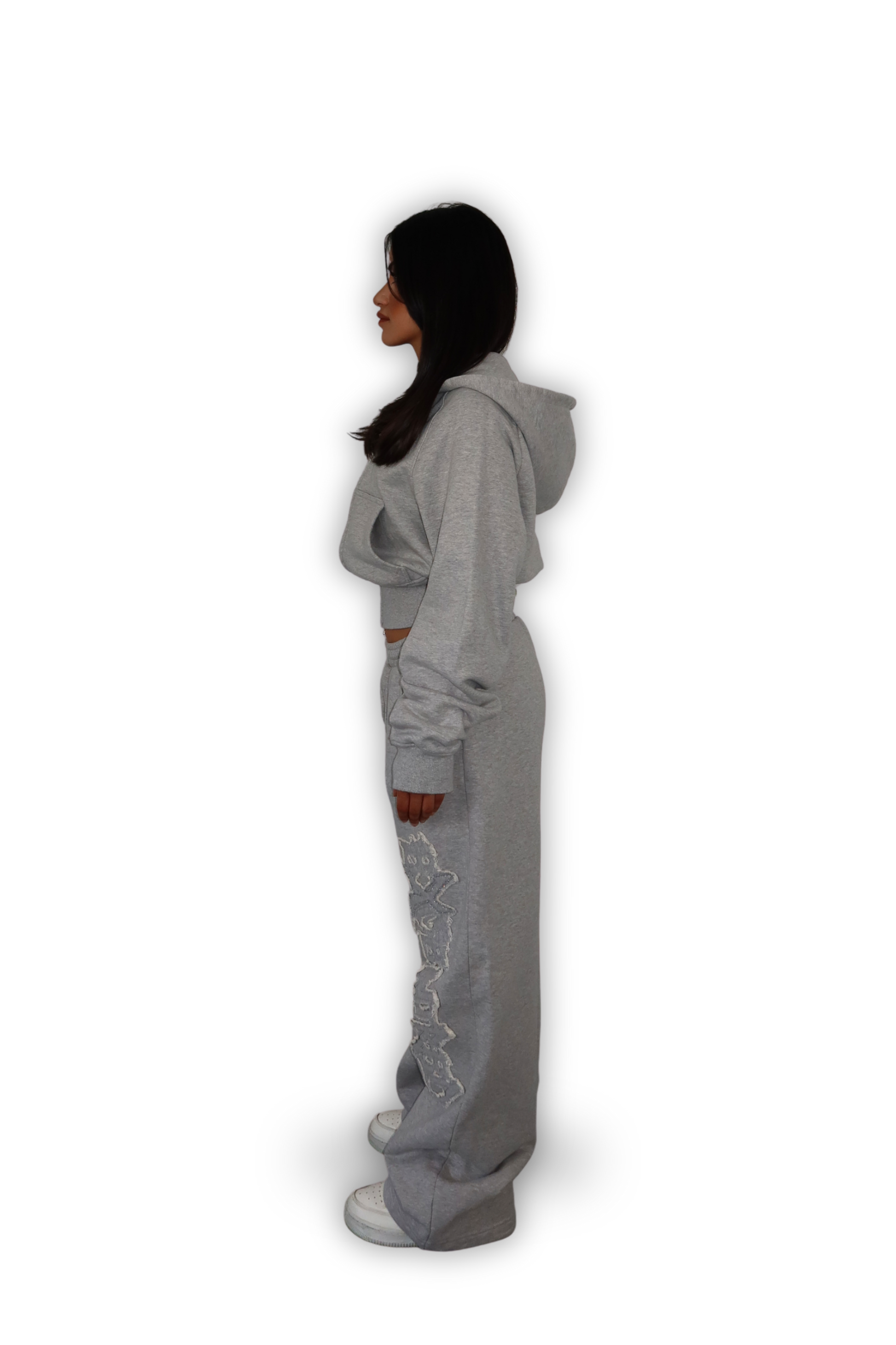 DISTRESSED WMNS JOGGER GREY