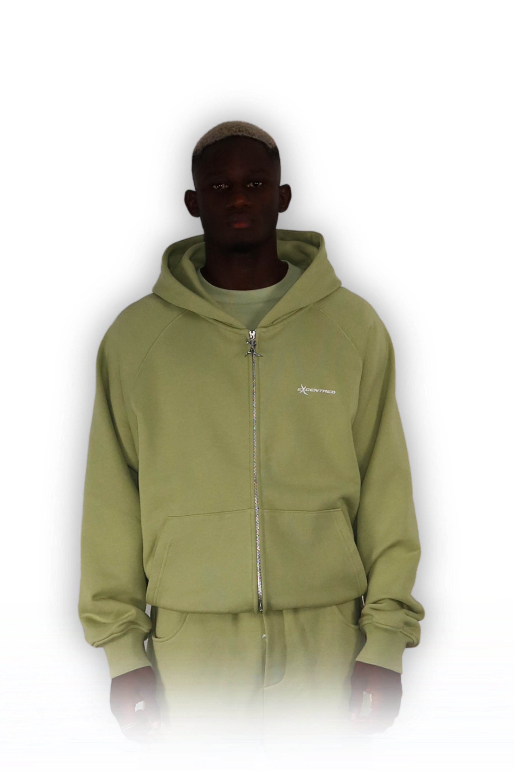 ZIP HOODIE OLIVE GREEN