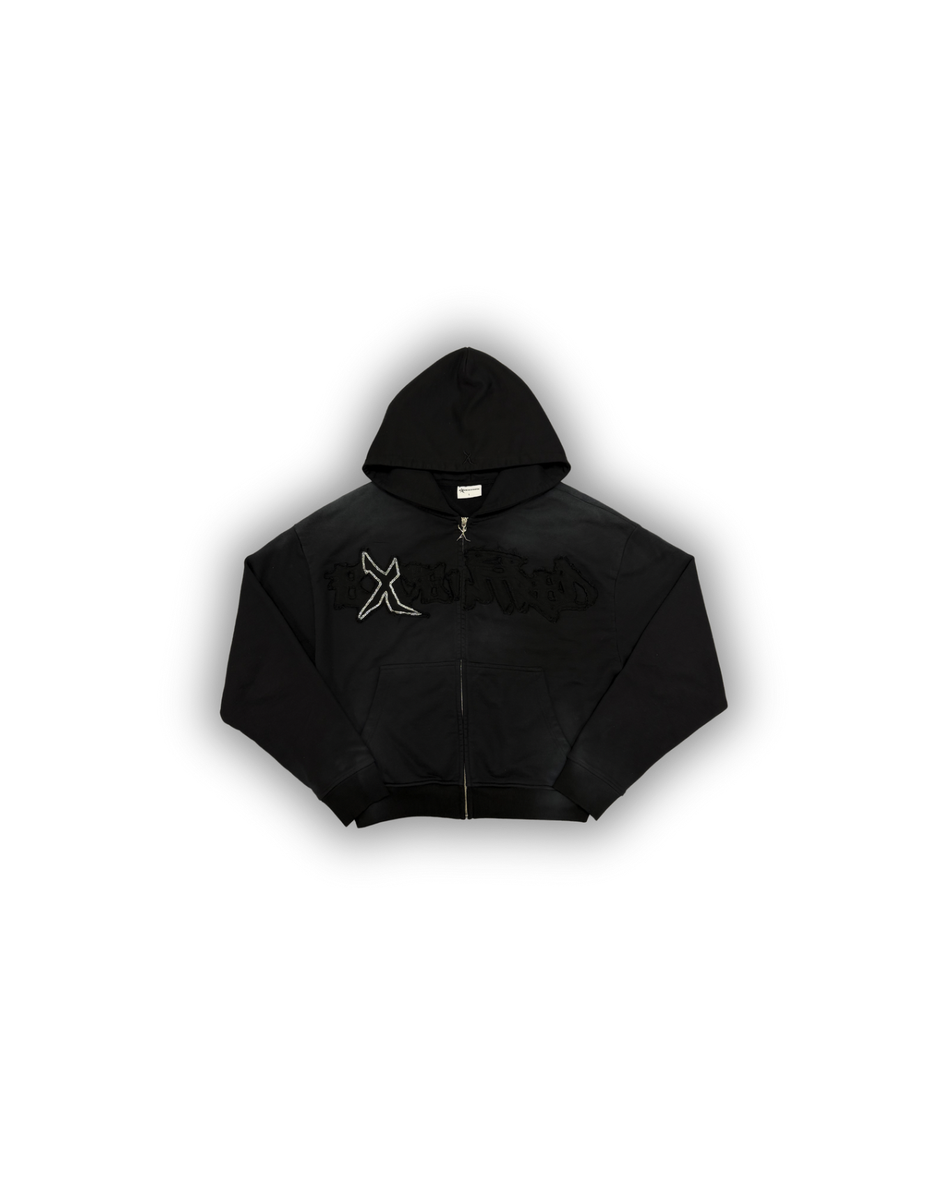 BLACK ZIP HOODIE