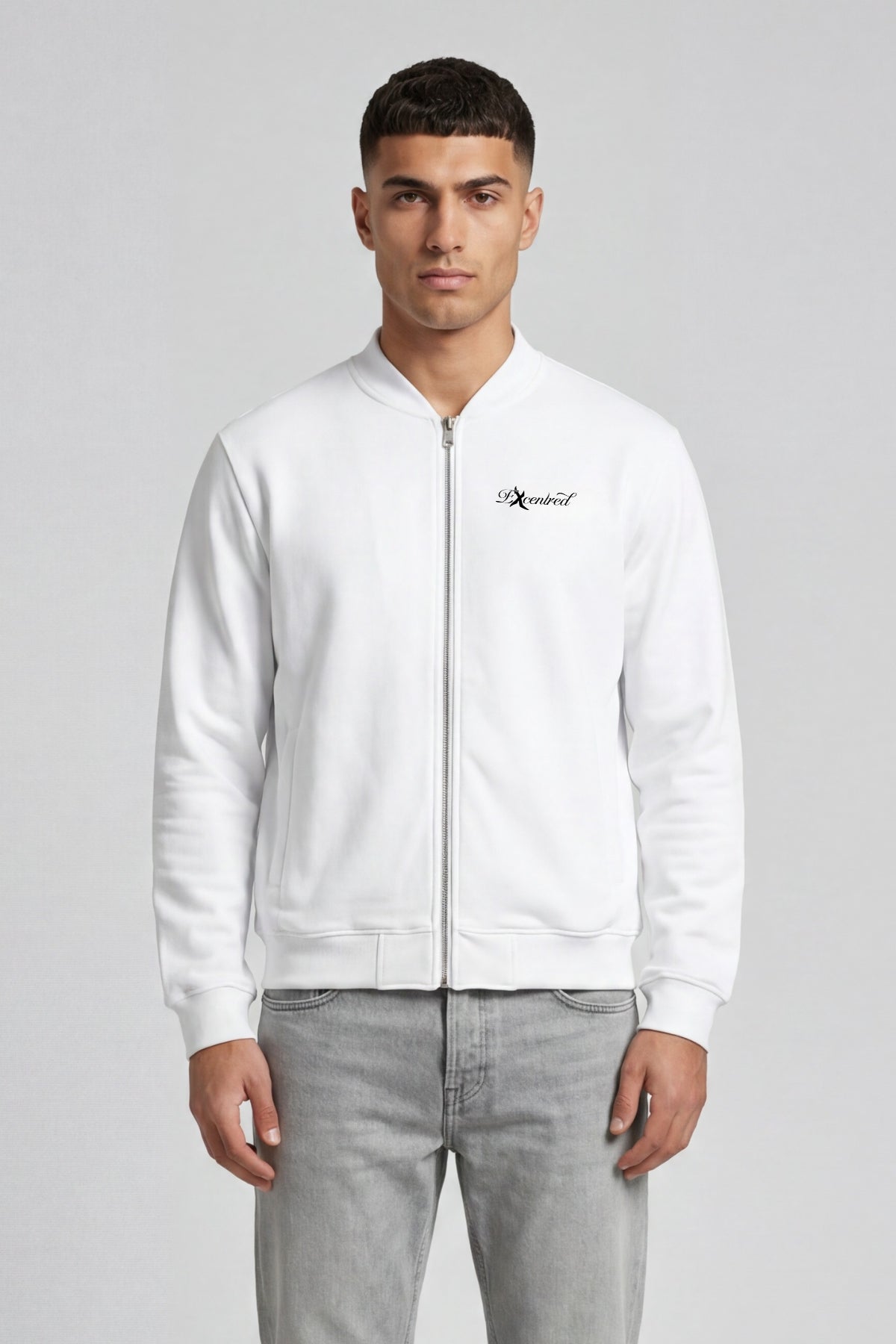 SKRIPT BOMBER JACKET WHITE