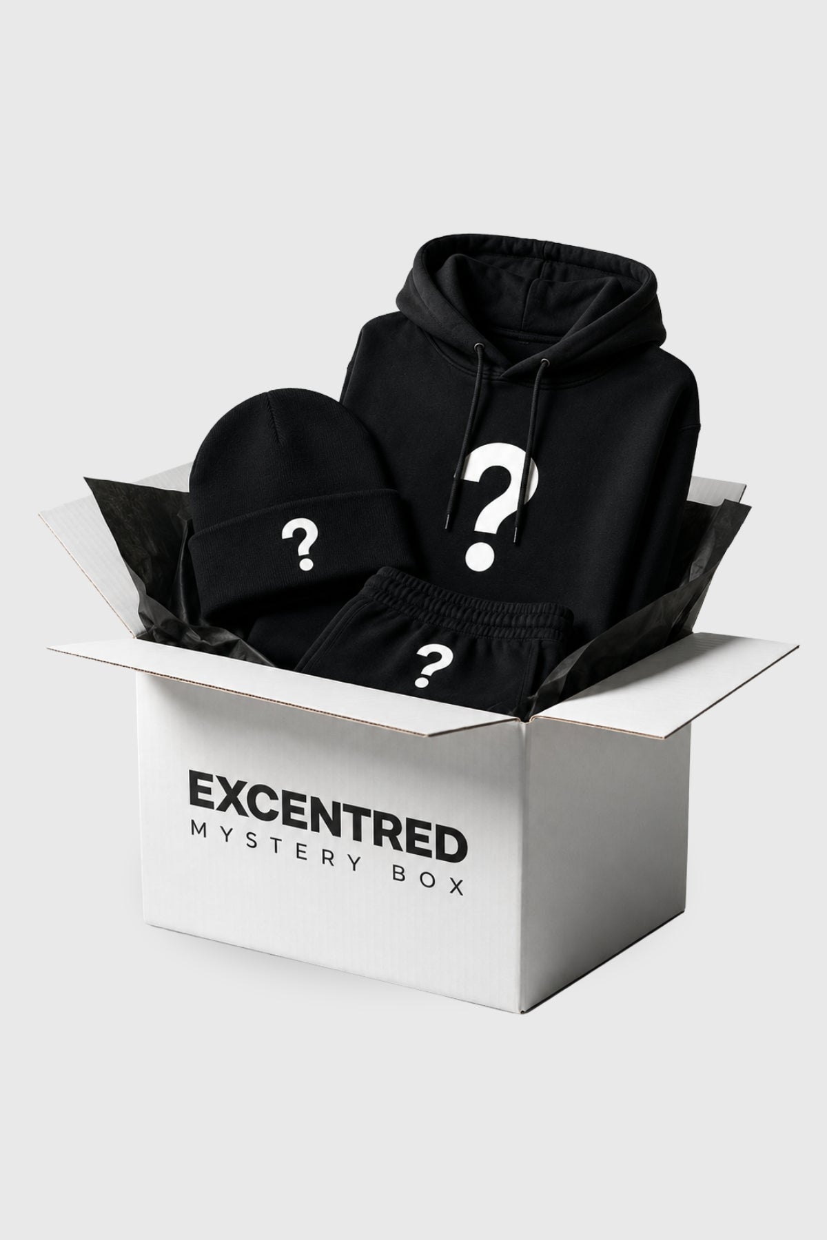 MYSTERY BOX — HOODIE + EXTRAS – Überraschungsbox mit Hoodie und 2 Extras von EXCENTRED