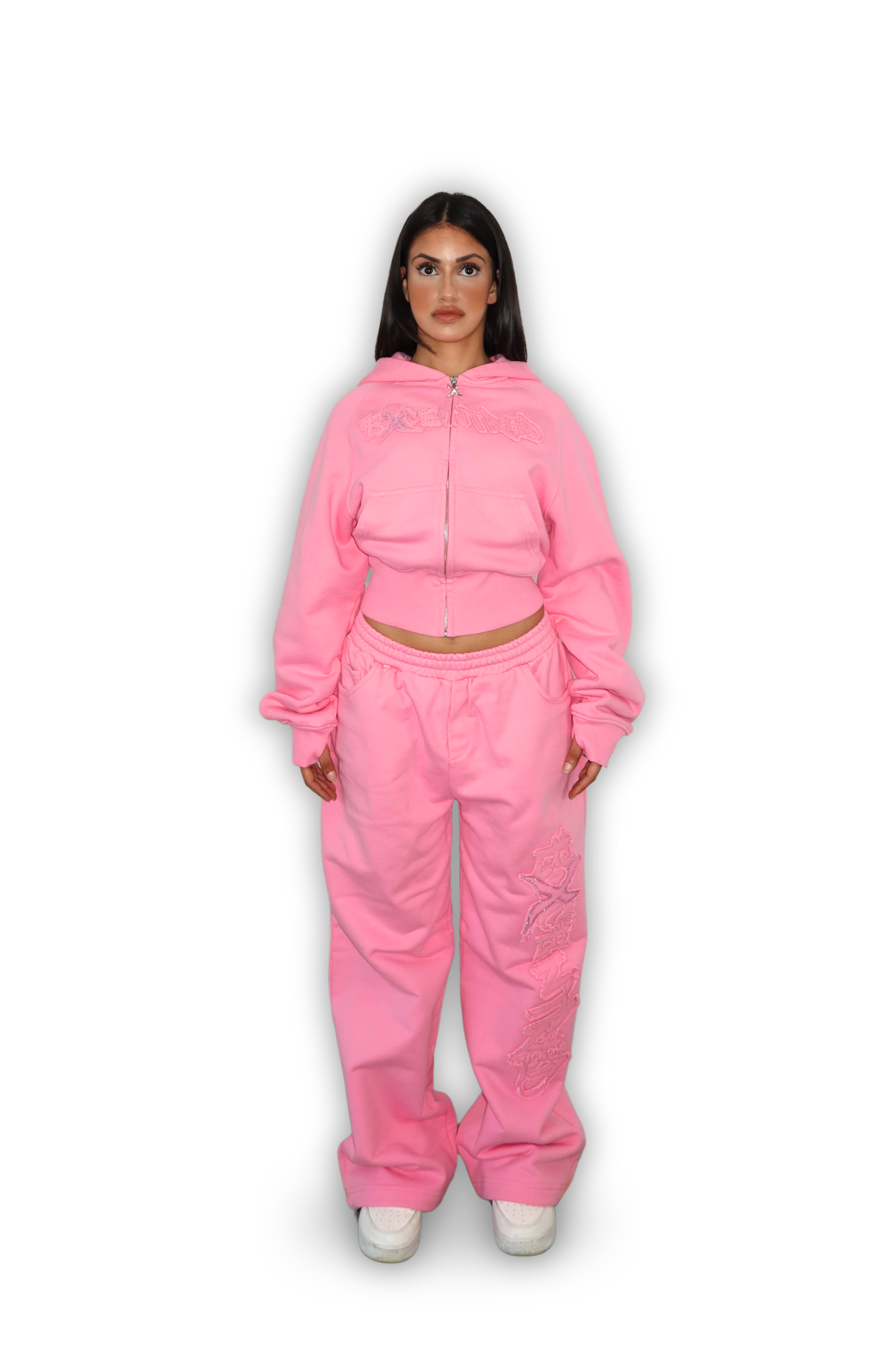 DISTRESSED WMNS JOGGER PINK