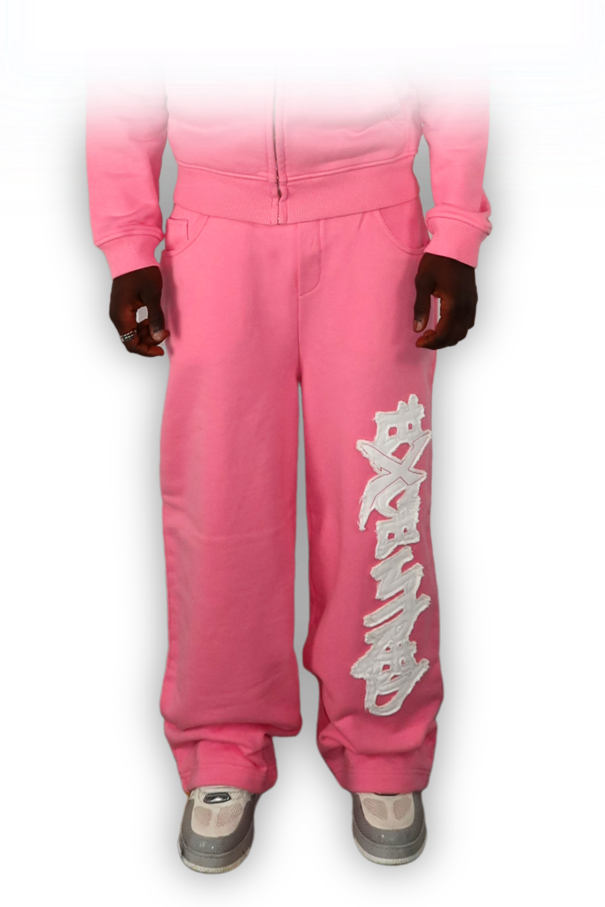 DISTRESSED JOGGER PINK