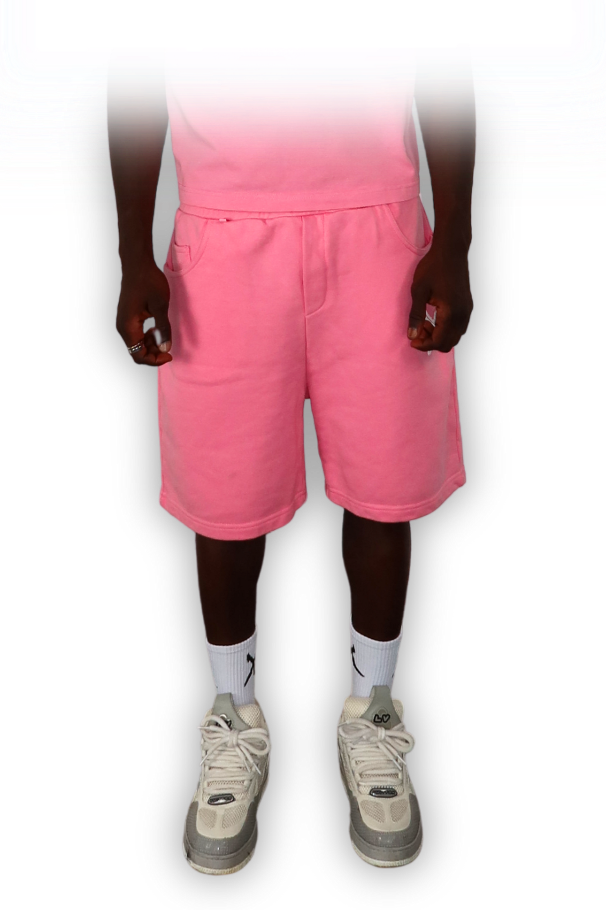DISTRESSED SHORTS PINK