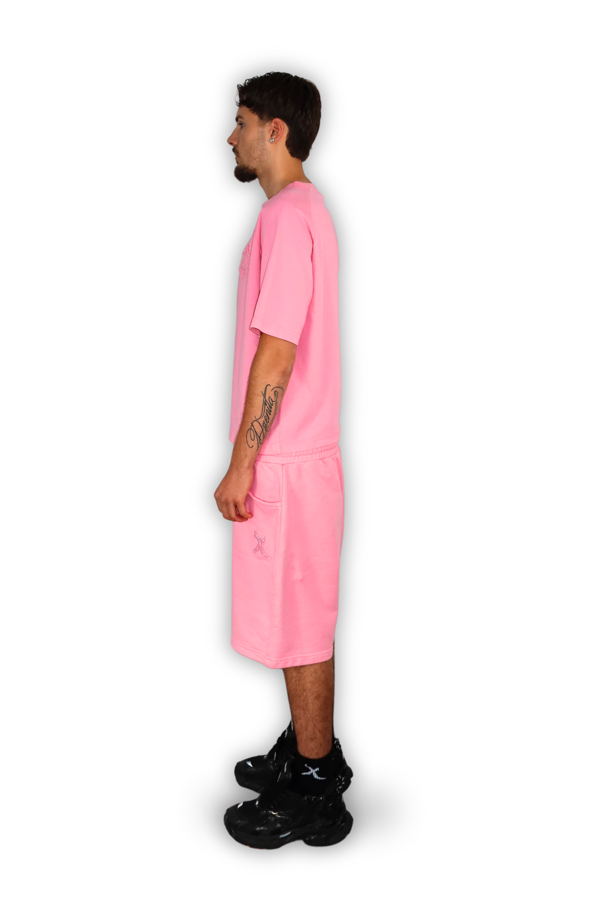 DISTRESSED SHORTS PINK