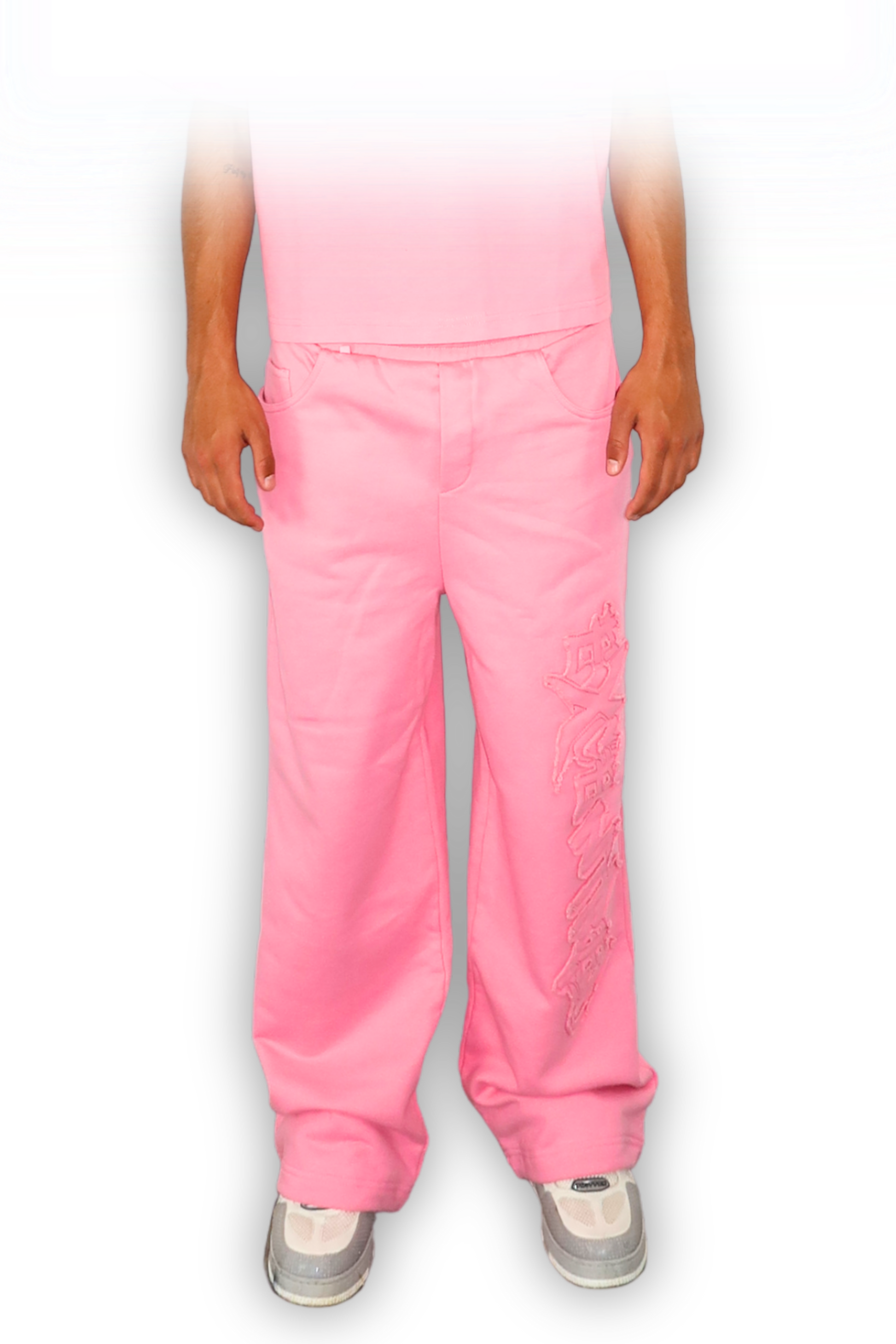 DISTRESSED JOGGER PINK