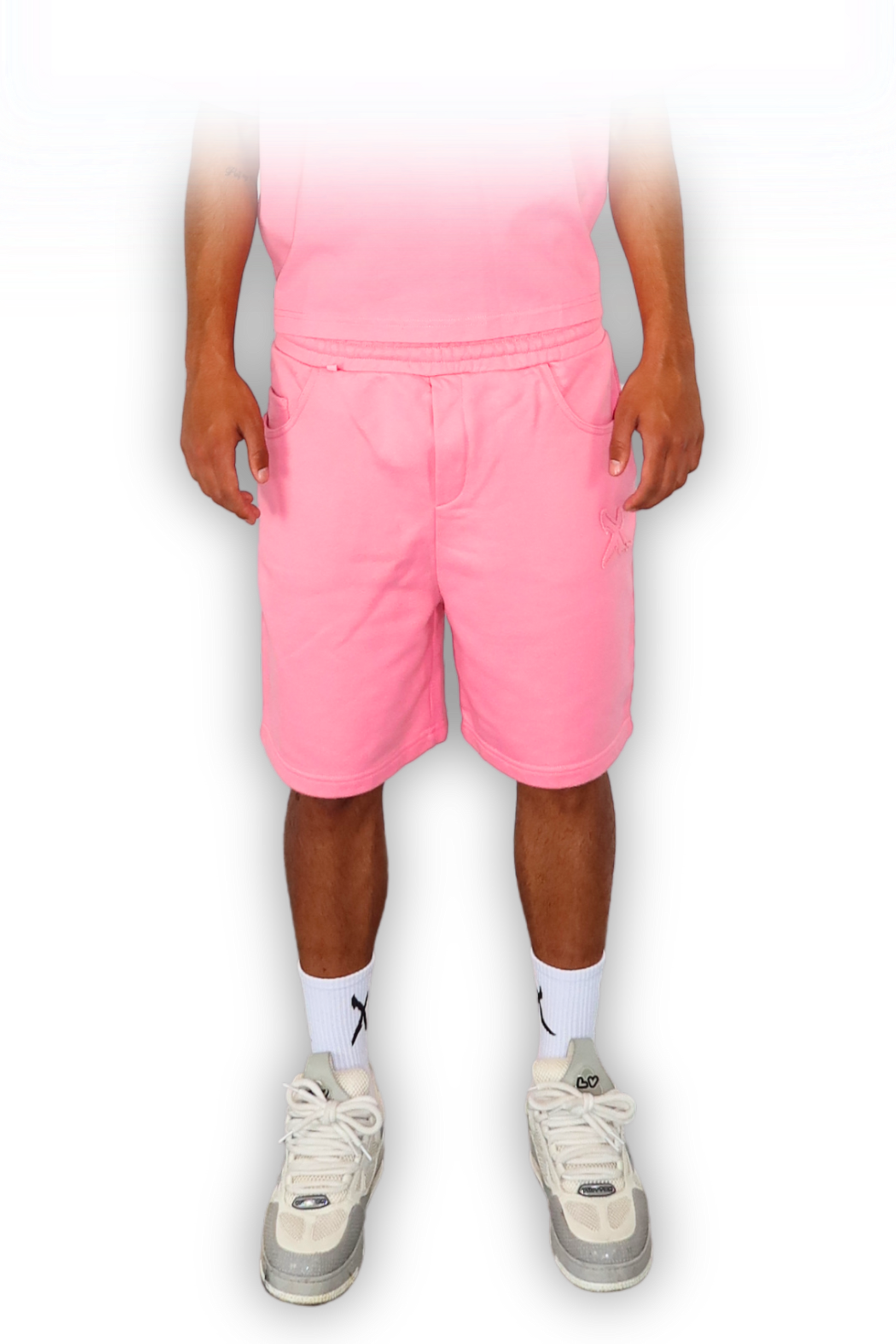DISTRESSED SHORTS PINK