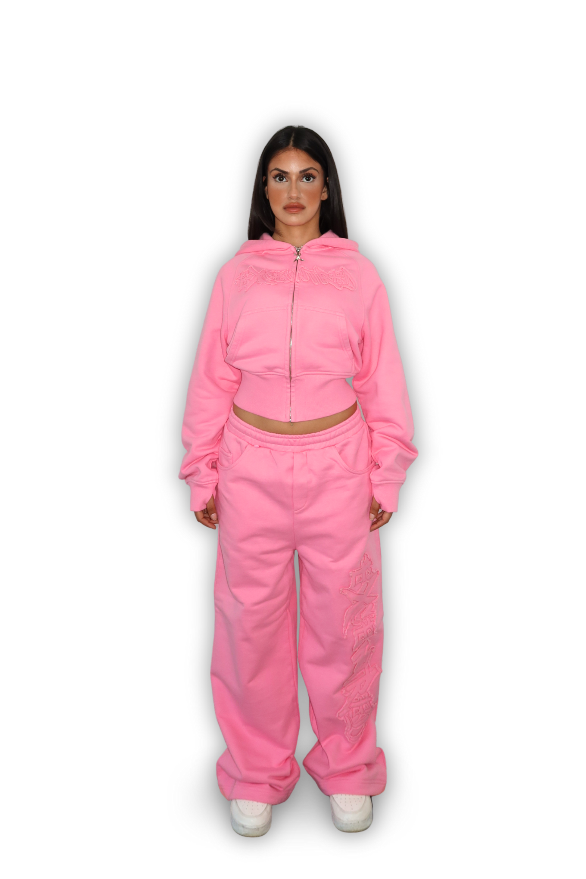 DISTRESSED WMNS JOGGER PINK