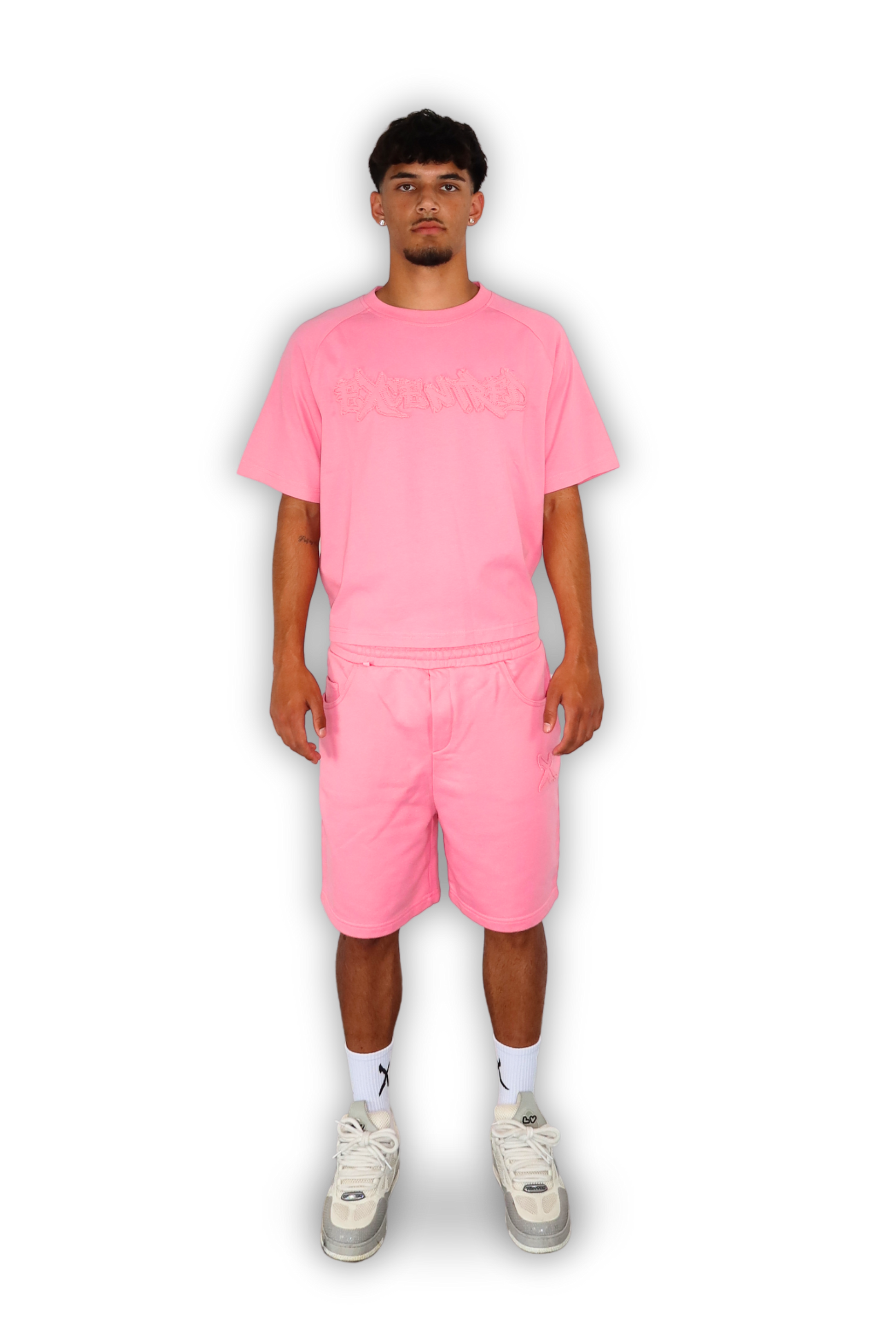 DISTRESSED SHORTS PINK