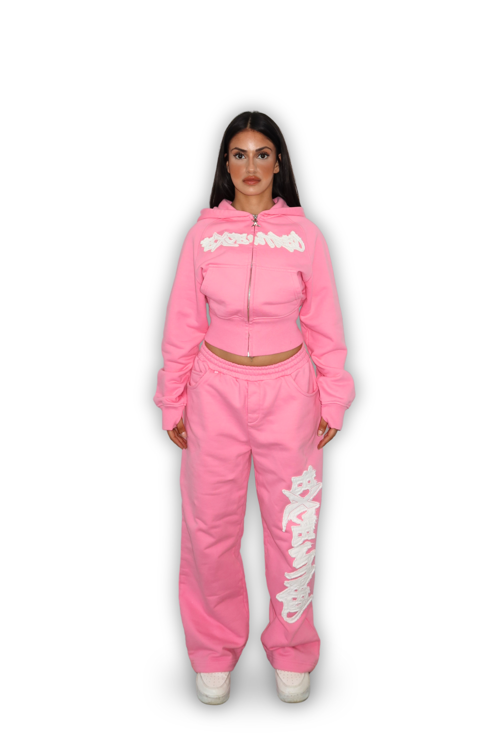 DISTRESSED WMNS JOGGER PINK
