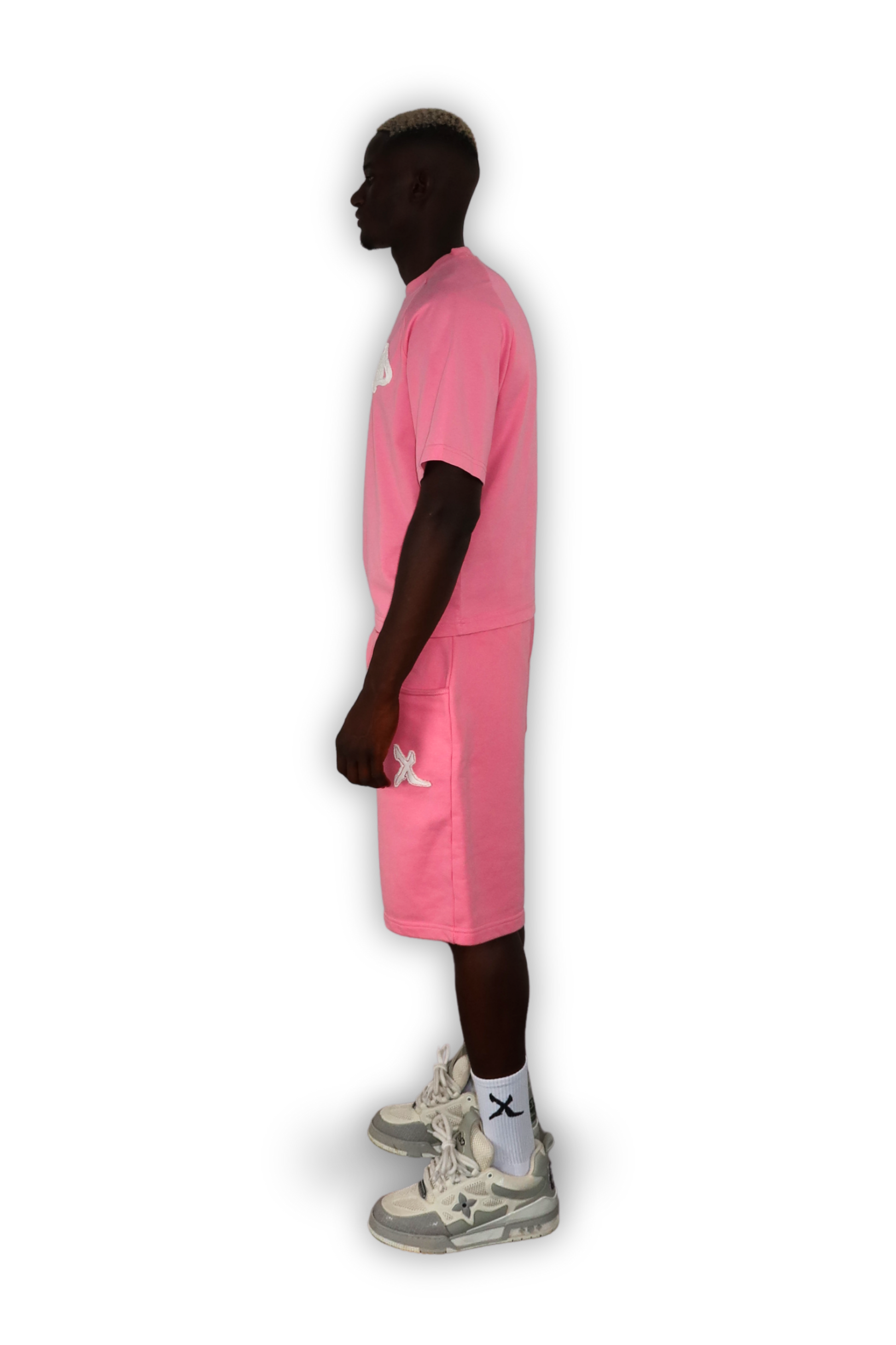 DISTRESSED SHORTS PINK