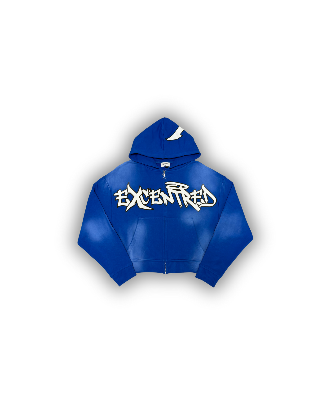 BLUE GRAFFITI ZIP HOODIE