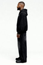 DARK STONE GREY ZIP HOODIE