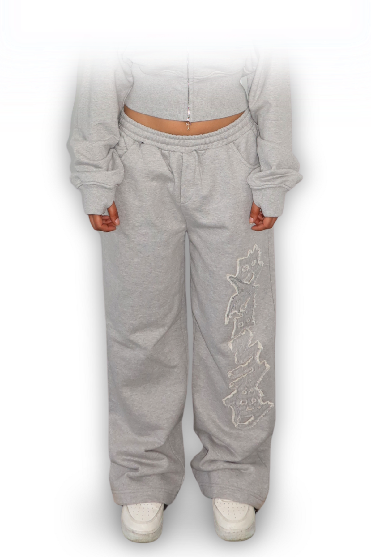DISTRESSED WMNS JOGGER GREY