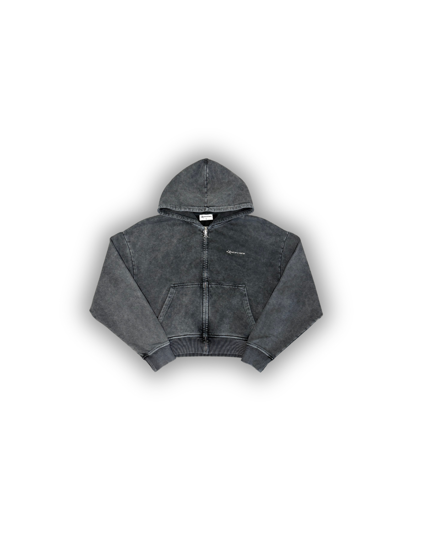 STONE GREY ZIP HOODIE