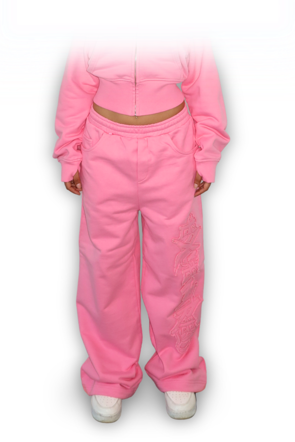 DISTRESSED WMNS JOGGER PINK