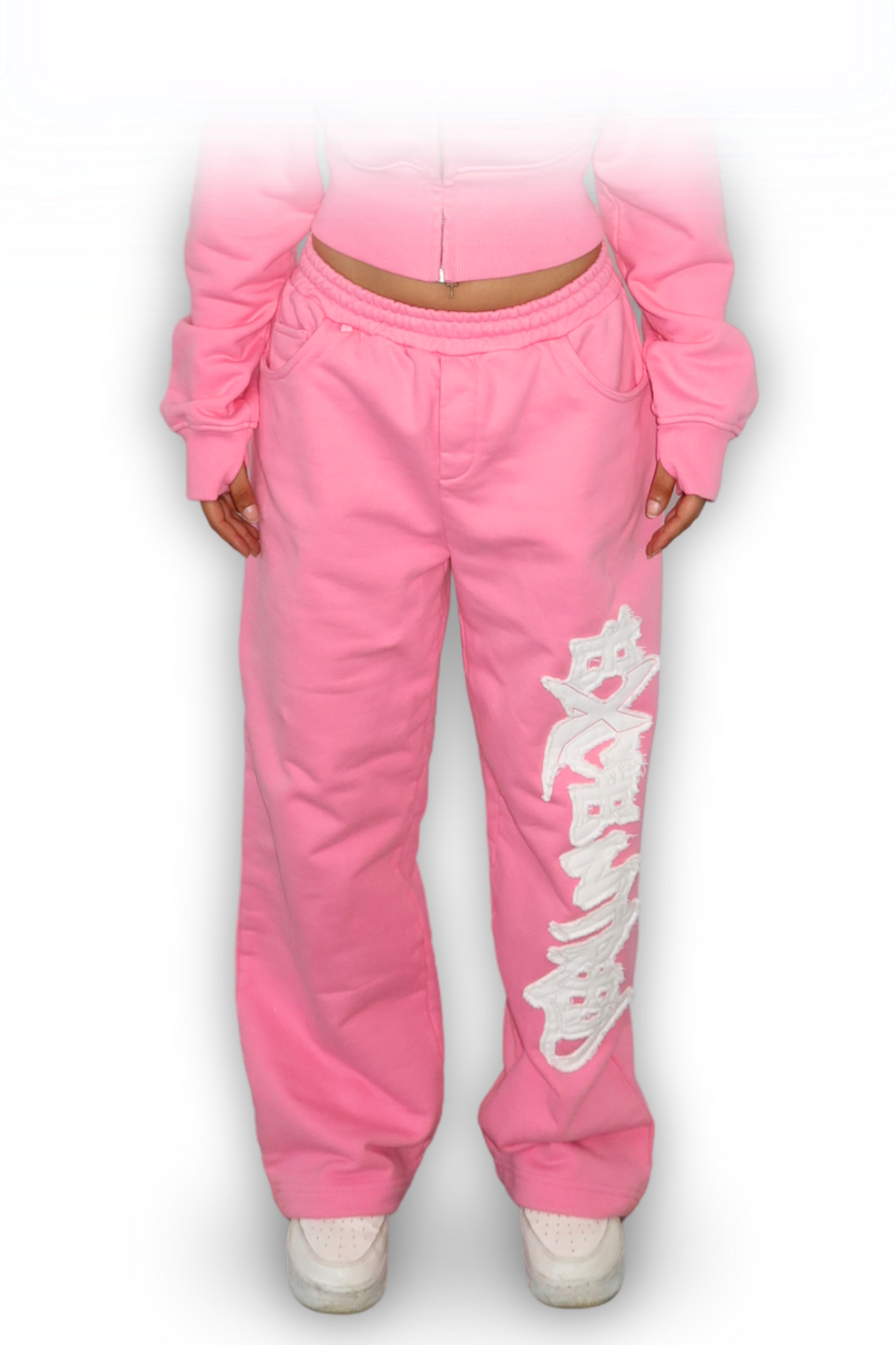 DISTRESSED WMNS JOGGER PINK