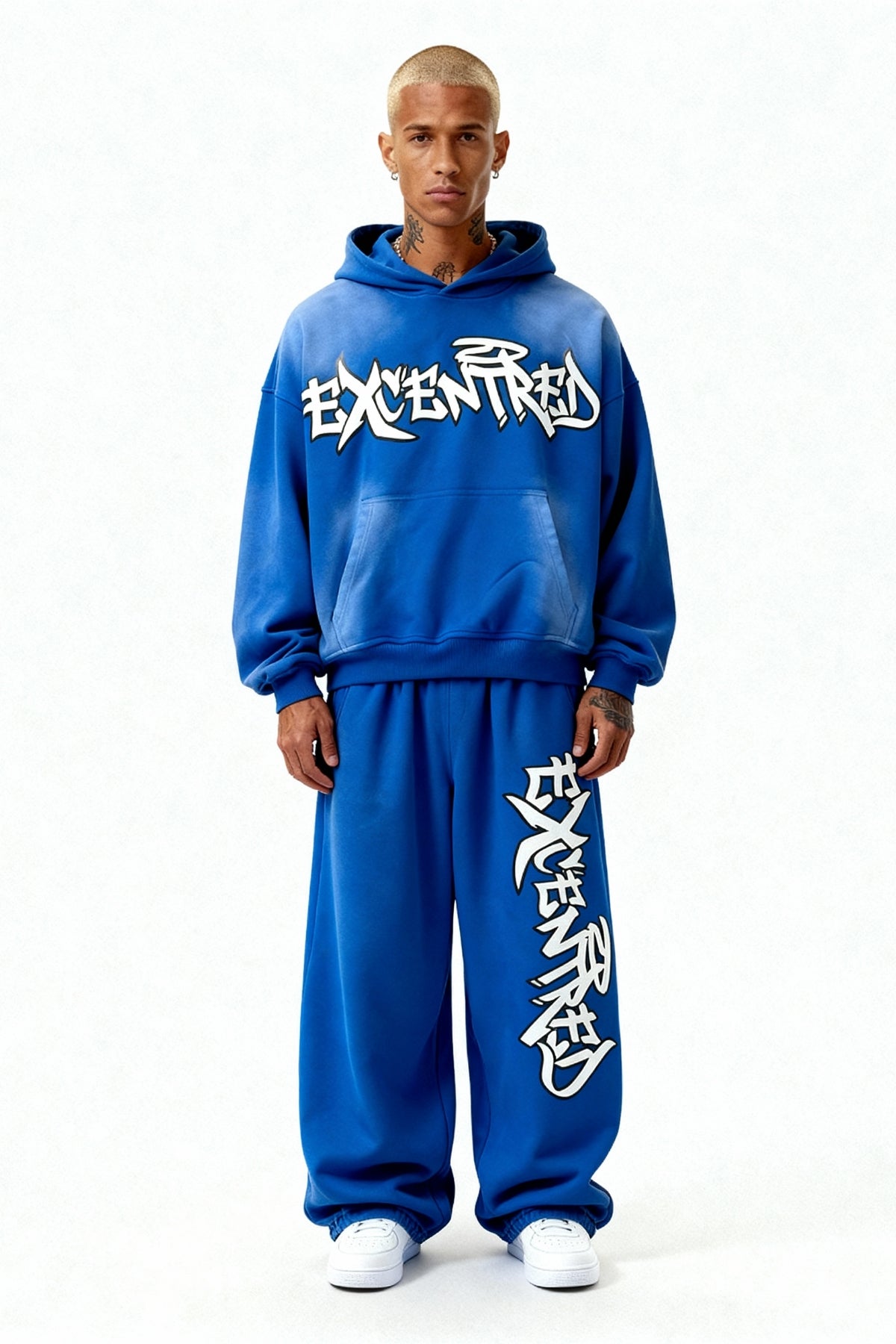 BLUE GRAFFITI HOODIE