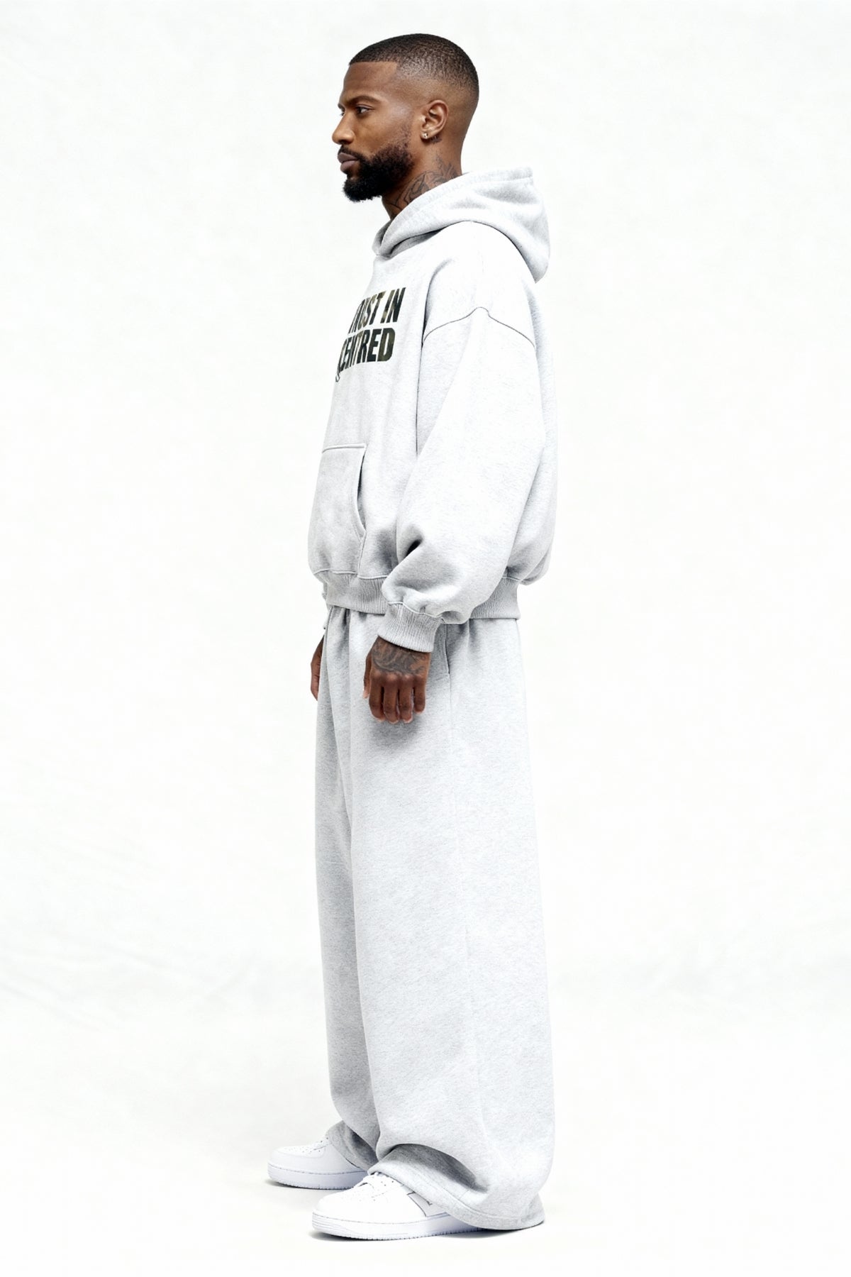 TRUST HOODIE LIGHT GRAY