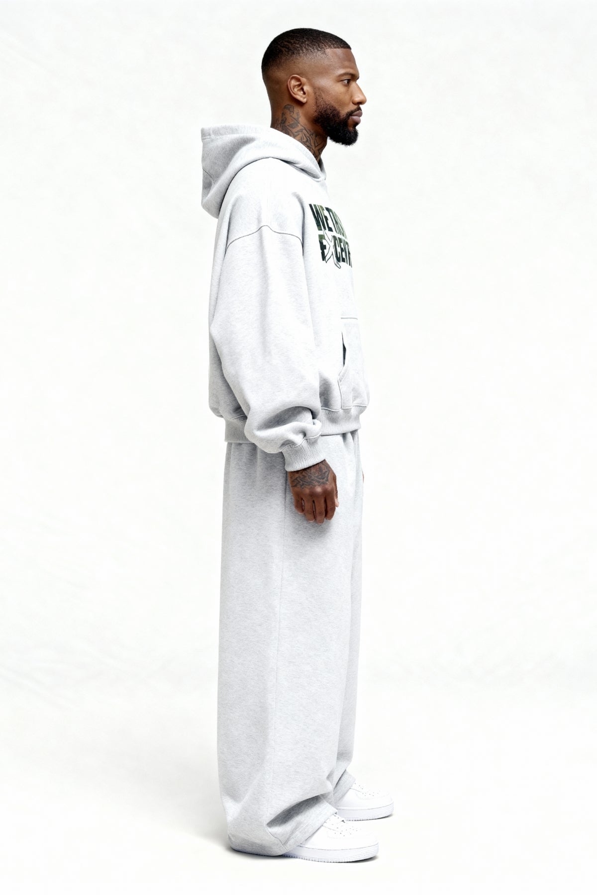 TRUST HOODIE LIGHT GRAY